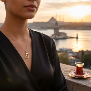 Collar de Plata de Ley 925 con Corazón - Origen Turquía - Product Image 3