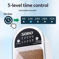 Distributeur automatique de nourriture pour poissons SOBO, écologique, emballage en plastique ABS, capacité de 1L, nourriture pour poissons, accessoire d'alimentation pour aquarium
