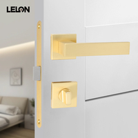 Serrure de porte magnétique minimaliste, ensemble de serrures de confidentialité silencieuses à poignée carrée fendue pour portes intérieures, personnalisable et disponible en gros
