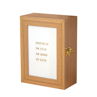 Cadre photo carré en MDF 5x7 avec boîte à ombre pour empreintes de mains et de pieds de bébé, motif floral, pour décoration intérieure