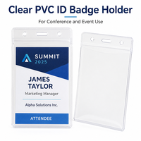 Porta Tarjetas de Identificación de PVC Transparente, Funda Vertical para Tarjetas de Nombre, Porta Pasos para Conferencias y Eventos, Protector de Tarjetas de Visita, Venta al Por Mayor