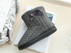 Women <strong>Ladies</strong> Girls Winter Knitted Fabric Plush Home Warm Indoor <strong>Slipper</strong> Boot <strong>Bootie</strong> - Product Image 2