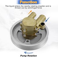 Pièces de bateau pompe à eau de mer pour moteurs Volvo Penta 4.3 5.0 5.7 V8 V6 remplace 21212799 3812519 vilebrequin monté hors-bord brut