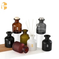 Fubei Living Luxury – Coffret diffuseur de parfum d'ambiance en verre avec bouchon en bois et bâtonnets en rotin, idéal pour un cadeau