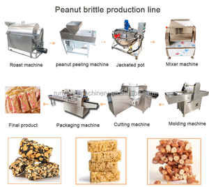 Máquina formadora de pasteles de arroz, máquina de barra de maní, línea de producción, máquina cortadora para hacer turrón de maní - Product Image 2