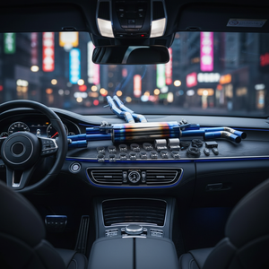 Système d'échappement arrière électronique à soupape en titane bleu brûlé pour Mercedes-Benz A180 W176 1.6T - Product Image 2