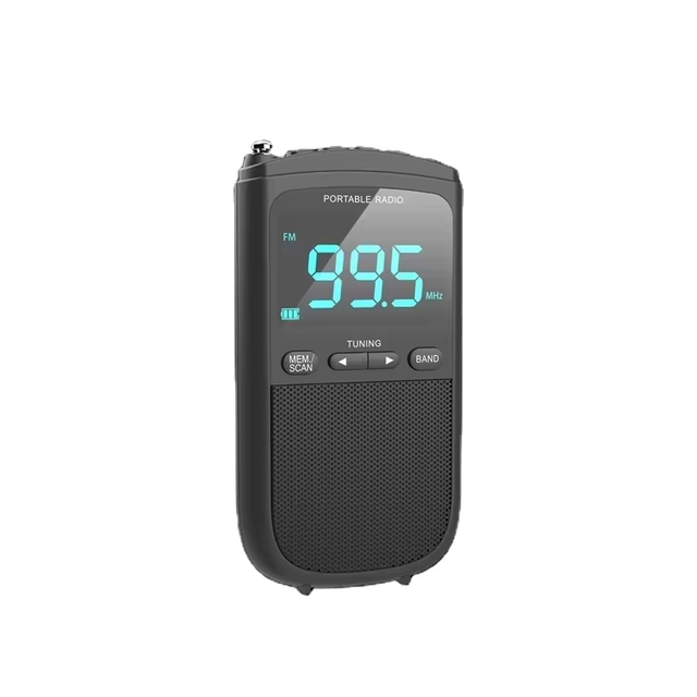 New Design Mini Pocket Radio AM FM Portable Vintage Black Shortwave Receiver Retro Small