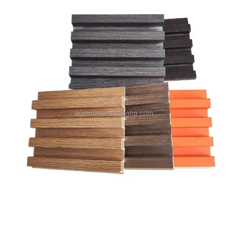 Tablero de rejilla WPC de fibra de bambú y madera 160 tablero decorativo pequeño de protección de pared