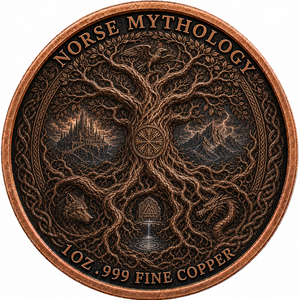 3D Relief Heimdall Bifrost Nordische Mythologie Sammlermünze 1 oz .999 Kupfer Souvenir-Münze für Sammler Ausstellung Dekoration Geschenk - Product Image 2