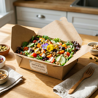 Boîtes à salade en papier biodégradable en gros pour les restaurants de cuisine saine