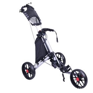 Comment véritable chariot de Golf pliable à 3 roues pivotant chariot de Golf en aluminium avec support de parapluie - Product Image 2