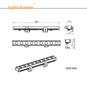9W IP65 Étanche RGBW LED Rondelle Murale Lumière Support Réglable DMX512 Extérieur Linéaire Bâtiment Hôtel Pont Façade - Product Image 3