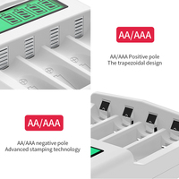 PUJIMAX — chargeur de batterie rapide portable avec 4 fentes, 1.2v, aa aaa, avec écran LCD intelligent, pour batteries nimh nicd, original