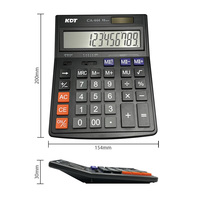 Calculatrice de bureau KDT à 12 chiffres KT-444 en plastique, double alimentation, design élégant, certifiée CE et ROHS, OEM pour la vente en gros