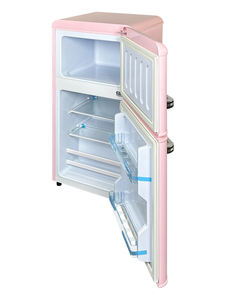 Réfrigérateur rétro <span class=keywords><strong>vintage</strong></span> 86L à montage sur le dessus Vente à chaud BCD-86R Congélateur à double <span class=keywords><strong>porte</strong></span> Réfrigérateur à deux portes pour dortoir - Product Image 2