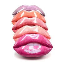 Estuche de Labios Rosa al por Mayor, Set de Brillo Labial Hidratante 3 en 1, Caja Metálica Reciclable para Cosméticos