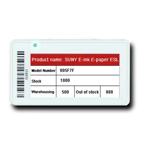 Etiqueta de estante E ink Display 2,13 pulgadas etiqueta ESL supermercado e paper etiqueta electrónica de precio
