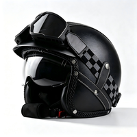 Casque Moto Ouvert 3/4 Style Rétro Vintage Cruiser pour Hommes et Femmes – Idéal pour la Conduite Hivernale – Offre Spéciale
