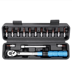 Jeu de clés dynamométriques 15 pièces, entraînement 1/4 pouce, couple réglable 2-24 Nm, cliquet haute précision 72 dents, kit d'outils pour vélo - Product Image 1
