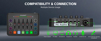 Console de mixage audio USB cardioïde professionnelle P6, microphone USB noir filaire, console de son studio en direct, suppression du bruit, portable, RGB