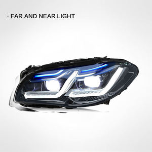 Faro Anteriore per BMW Serie 5 F10/<span class=keywords><strong>F18</strong></span> (2011-2017) con Luci Diurne a LED Modificate, Lente a Doppio Fascio, 12V 6000K - Nuovo - Product Image 4