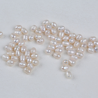 Vente directe d'usine, perles d'eau douce en vrac de couleur naturelle, blanc rose, 7-8 mm, forme de riz