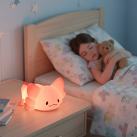 Veilleuse pour enfants en silicone USB, tactile, créative, multicolore, rechargeable, en forme d'animal, à intensité variable, personnalisée, mignonne, pour la chambre des enfants