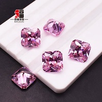 Prix de gros de bijoux Baifu, pierres en zircone de couleur carrée octogonale CZ