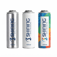 Kaleng Aerosol Tinplate 57x185mm 205x704 458ml 300ml 250ml dengan Leher Kaleng untuk Cat Semprot dan Pembersih Industri