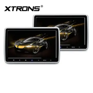 XTRONS-ecran de voiture de 10.1 pouces, 2 pièces, lecteur dvd, repose tête avec moniteur, prend en charge 32 bits, jeux