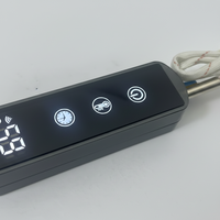 Controlador de Toallero Eléctrico Inteligente con Termostato Digital, WiFi, Control por App Tuya, 110V/220V, para Tubo Cuadrado de 30mm, Tipo Extralargo, Negro