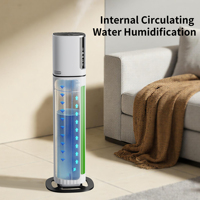 Humidificateur ultrasonique 8L à brume froide, aromathérapie, désinfection, veilleuse, remplissage par le haut, stérilisation électrique pour grandes chambres et espaces entiers