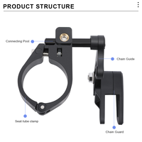 Guide de chaîne de vélo RIDERACE en nylon léger et durable, stabilisateur de chaîne pour VTT et vélo de route, compatible avec les tubes de selle de 28 à 35 mm, accessoires de vélo