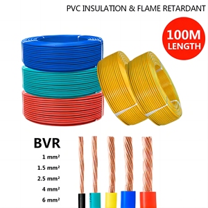 Home <b>Wire</b> 1.5mm 2.5mm 4mm 6mm Multi-Strand Pure Copper Core ZC BVR Household Soft Insulated Cables PVC IEC Insulation Building - Product Image 4