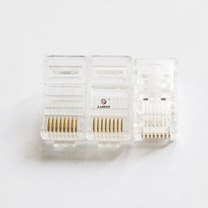Connettori RJ45 Pass-Through Modulari per Cavi di Rete Cat <span class=keywords><strong>7</strong></span> <span class=keywords><strong>UTP</strong></span> 1.0mm 1.1mm 1.2mm e Cat5e - Product Image 1