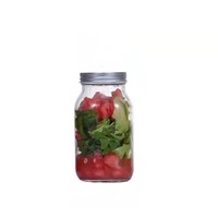 Diskon besar 150ml 250ml 300ml 500ml stoples acar kaca daur ulang makanan lebah madu Jam Jar dengan tutup logam