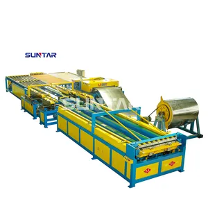 Electric double rack scroll auto duct production line 5 with automatic pittsburgh lockformer sheet folding