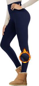 Leggings de yoga d'hiver pour femmes, doux et chauds, à effet ventre plat, color block, froncés aux fesses, taille haute, doublés polaire, pour la <span class=keywords><strong>randonnée</strong></span> - Product Image 6