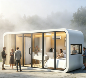 Cabane Apple personnalisée et élégante avec balcon pour complexe de loisirs et villa de vacances privée - Product Image 4