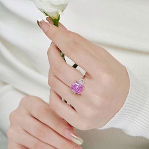 Dylam Designer S925 <b>Silver</b> Diamond 3-Stone <b>Eternity</b> Band 6ct Radiant Cut 8A Zirconia Wedding Engagement Promise <b>Ring</b> for Women - Product Image 5