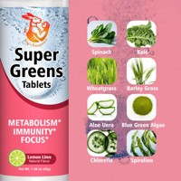 Comprimés Super Greens les plus vendus, superaliments verts et vitamines pour soutenir le métabolisme, l'immunité, la concentration, complément alimentaire naturel