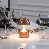 Mini lampe LED en forme de champignon, rechargeable, sans fil, télécommande, simple, pour restaurant, bar, hôtel, bureau, lampe de lecture