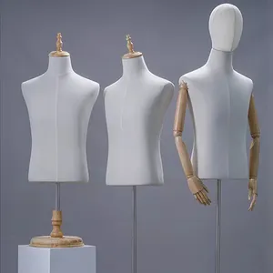 Corpo de manequim masculino personalizado para exibição de roupas, roupas de manequim de meio corpo