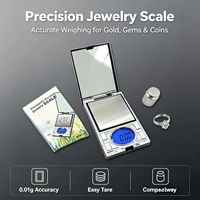 Báscula Digital de Bolsillo Portátil Mini, Alta Precisión 0.01g, Balanza Electrónica para Pesar Oro, Diamantes y Joyas