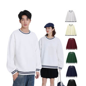 Sudadera con Capucha Personalizada de Algodón Grueso de 350 g/m², Estilo Retro Moderno, Holgada, con Hilo Intercolor, Cuello Redondo - Product Image 1