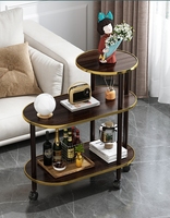 Meuble d'appoint minimaliste moderne pour petit espace domestique, table à thé portable, support à café, structure en fer, plateau en marbre pour salon, design simple
