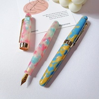 Stylo plume de luxe en plastique Majohn S9 avec tête remplaçable, pointe en acier inoxydable, boîte cadeau pour l'écriture