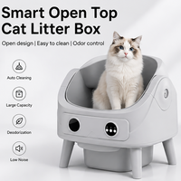 Bac à litière intelligent pour chat à nettoyage automatique, ouverture supérieure, avec contrôle par application, design ventilé, certifié CE ROHS FCC