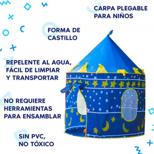 Carpa de juegos infantil Ele-Gate con diseño de estrellas y luna para uso en interiores y exteriores - Product Image 5