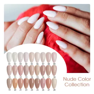 15ml Hema Free ungiftig Sheer Pink Nude Jelly Colors Elastische Gummi basis UV Gel Nail Polsh für Salon